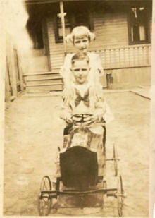 Emily Mogilka with Brother Stanley - Early 1920s