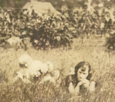 Stephania Mogilka in Field With Emily Mogilka