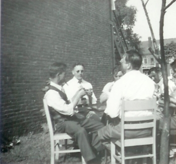 Michael Godek in Card Game - 1940s -  West Main Street Chicopee Falls, Massachusetts